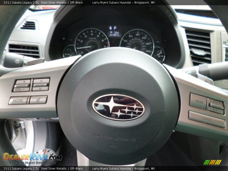 2011 Subaru Legacy 2.5i Steel Silver Metallic / Off-Black Photo #18