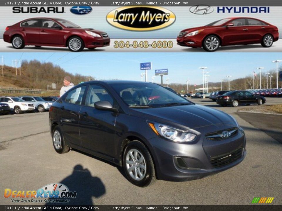 2012 Hyundai Accent GLS 4 Door Cyclone Gray / Gray Photo #1