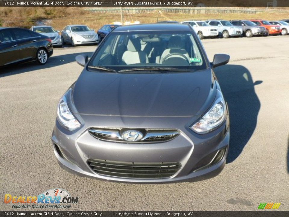 2012 Hyundai Accent GLS 4 Door Cyclone Gray / Gray Photo #2