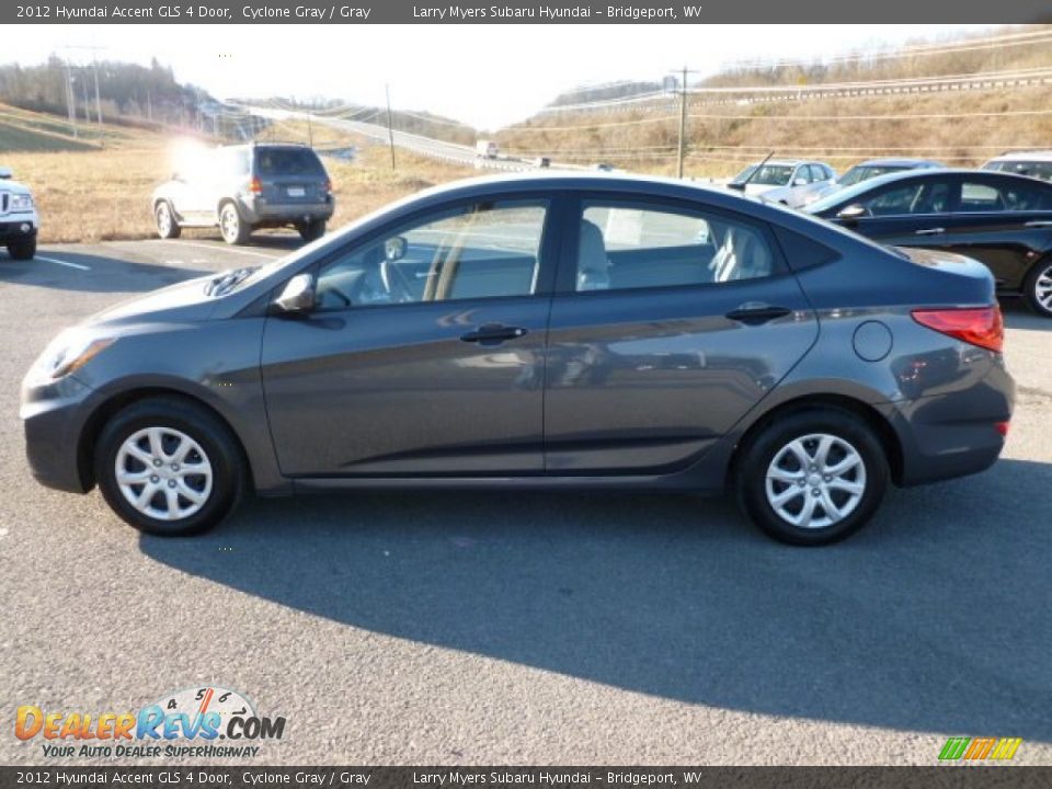 2012 Hyundai Accent GLS 4 Door Cyclone Gray / Gray Photo #4