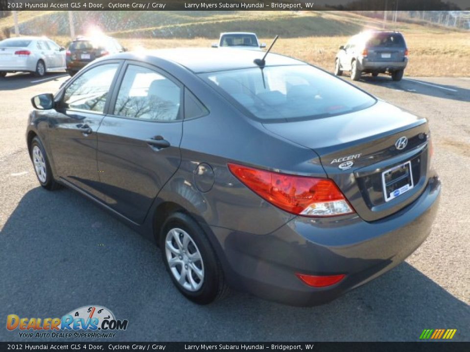 2012 Hyundai Accent GLS 4 Door Cyclone Gray / Gray Photo #5