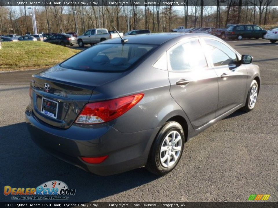 2012 Hyundai Accent GLS 4 Door Cyclone Gray / Gray Photo #7