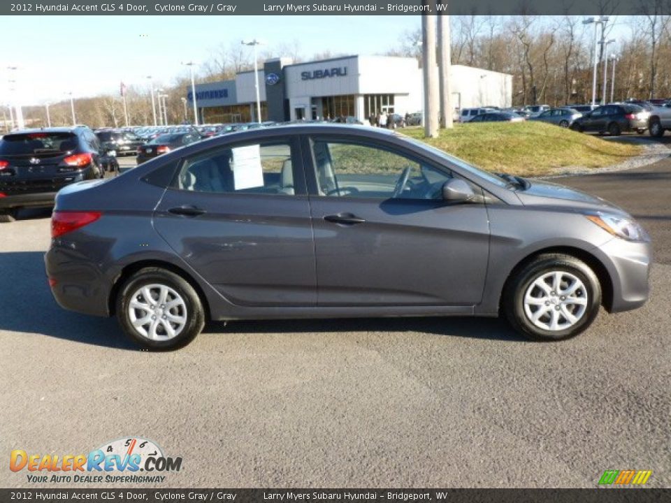 2012 Hyundai Accent GLS 4 Door Cyclone Gray / Gray Photo #8