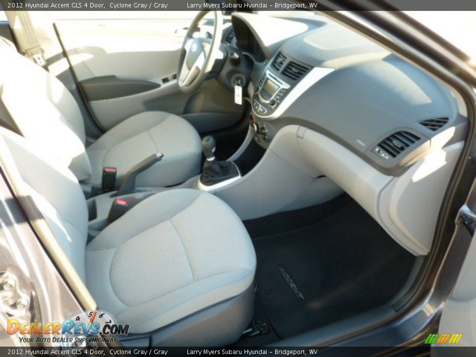 2012 Hyundai Accent GLS 4 Door Cyclone Gray / Gray Photo #10
