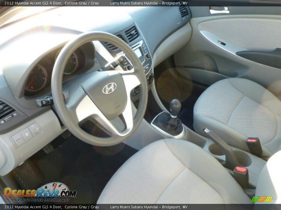 2012 Hyundai Accent GLS 4 Door Cyclone Gray / Gray Photo #17