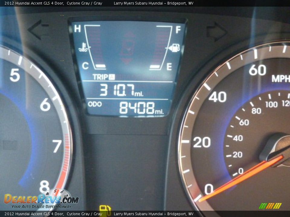 2012 Hyundai Accent GLS 4 Door Cyclone Gray / Gray Photo #20