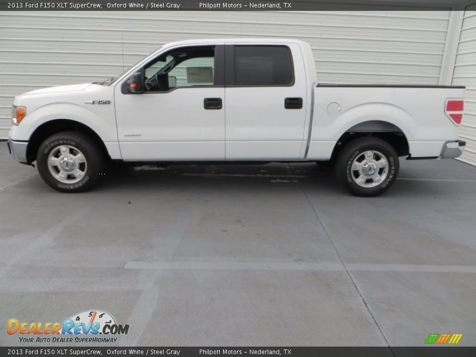 2013 Ford F150 XLT SuperCrew Oxford White / Steel Gray Photo #6