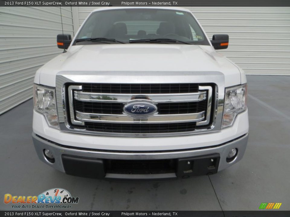 2013 Ford F150 XLT SuperCrew Oxford White / Steel Gray Photo #8