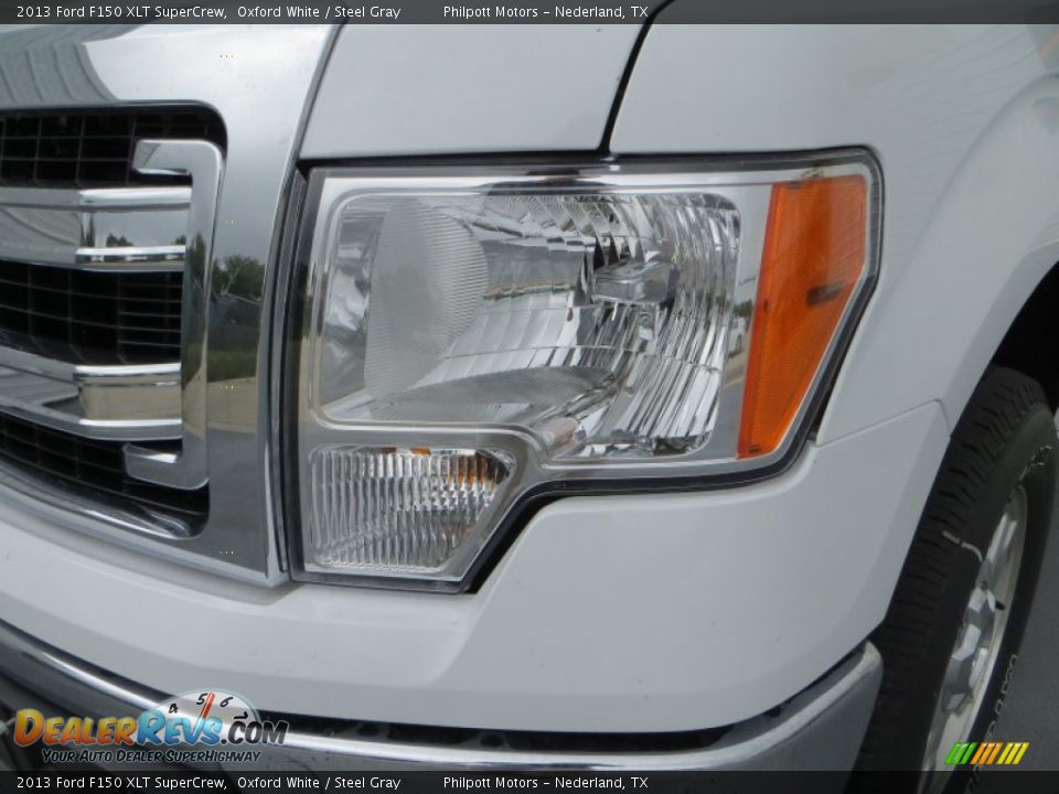2013 Ford F150 XLT SuperCrew Oxford White / Steel Gray Photo #9