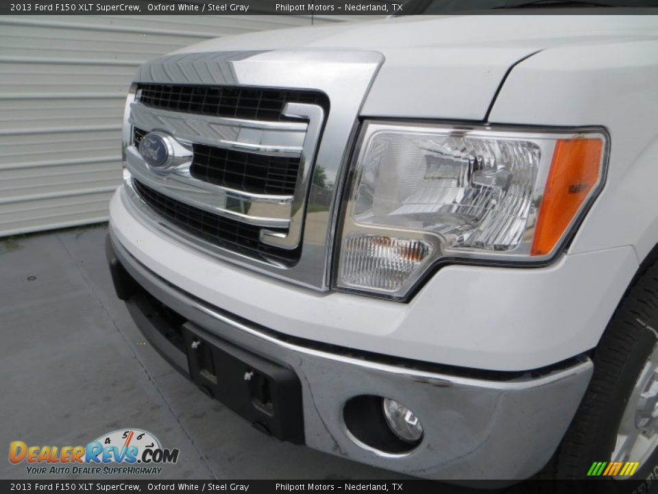 2013 Ford F150 XLT SuperCrew Oxford White / Steel Gray Photo #10