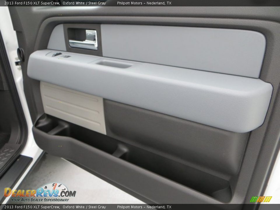 2013 Ford F150 XLT SuperCrew Oxford White / Steel Gray Photo #18
