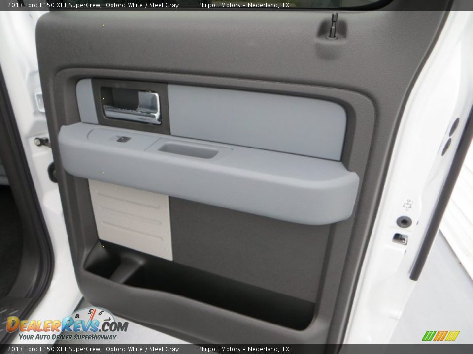 2013 Ford F150 XLT SuperCrew Oxford White / Steel Gray Photo #21