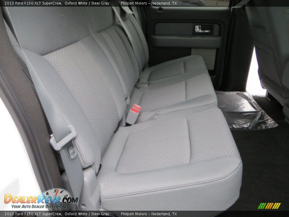 2013 Ford F150 XLT SuperCrew Oxford White / Steel Gray Photo #22
