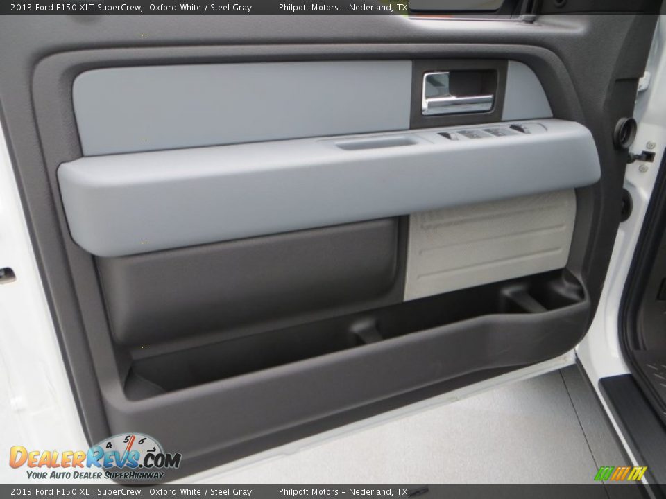 2013 Ford F150 XLT SuperCrew Oxford White / Steel Gray Photo #23