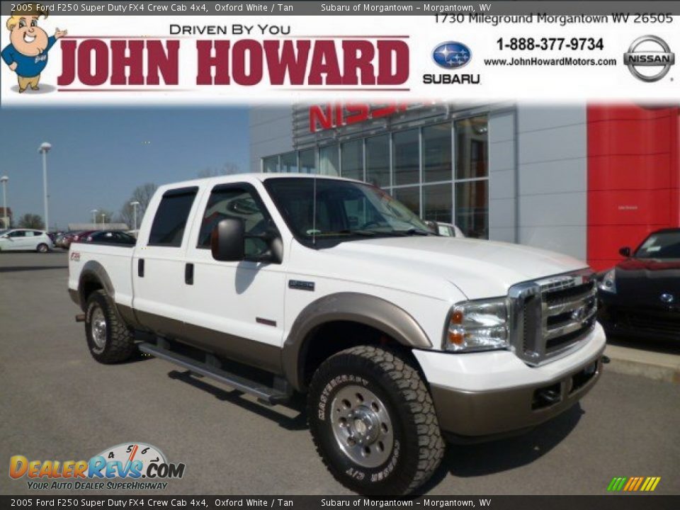 2005 Ford F250 Super Duty FX4 Crew Cab 4x4 Oxford White / Tan Photo #1