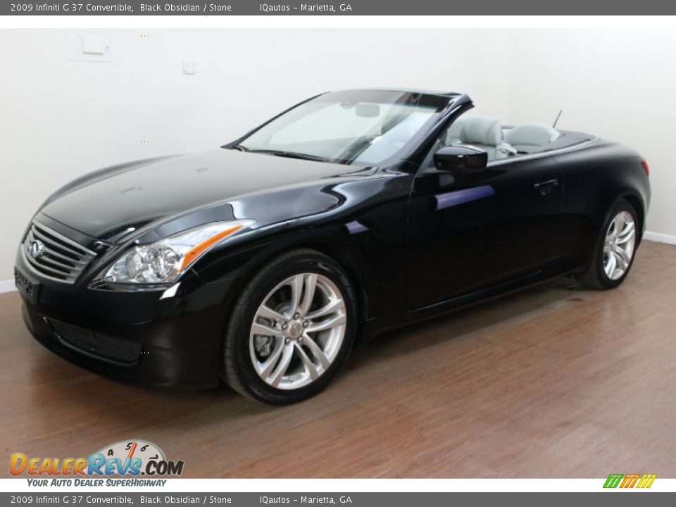 2009 Infiniti G 37 Convertible Black Obsidian / Stone Photo #1