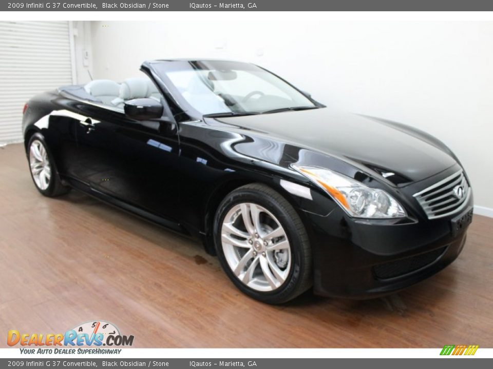 2009 Infiniti G 37 Convertible Black Obsidian / Stone Photo #3