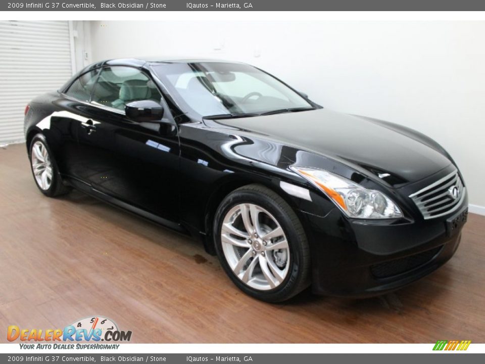 2009 Infiniti G 37 Convertible Black Obsidian / Stone Photo #4