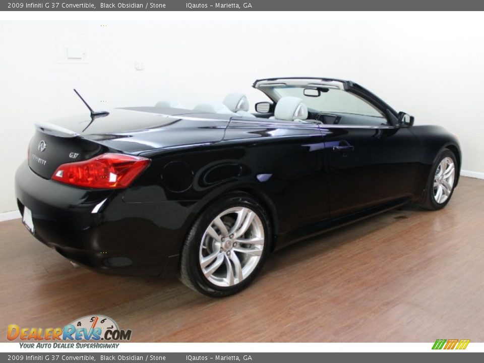 2009 Infiniti G 37 Convertible Black Obsidian / Stone Photo #5