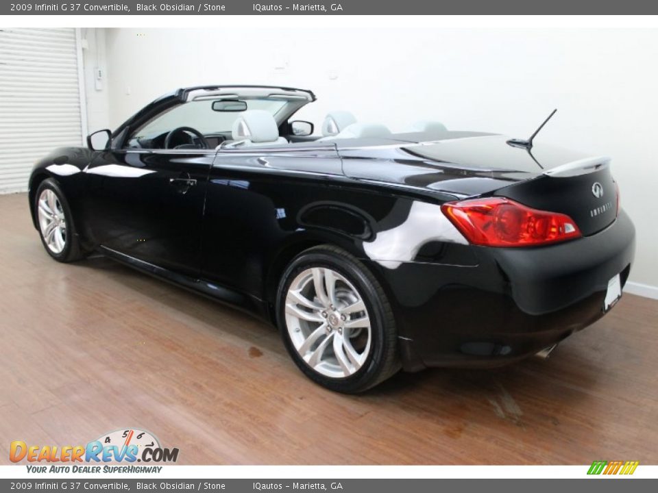 2009 Infiniti G 37 Convertible Black Obsidian / Stone Photo #7
