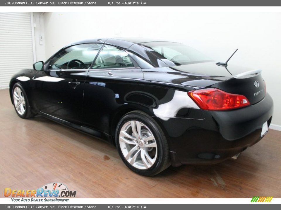 2009 Infiniti G 37 Convertible Black Obsidian / Stone Photo #8