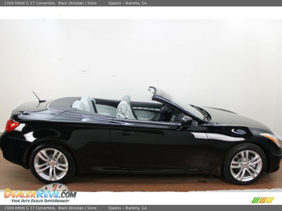2009 Infiniti G 37 Convertible Black Obsidian / Stone Photo #9