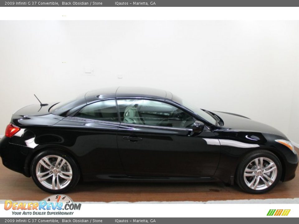 2009 Infiniti G 37 Convertible Black Obsidian / Stone Photo #10