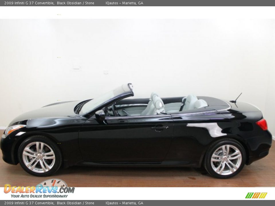 2009 Infiniti G 37 Convertible Black Obsidian / Stone Photo #11