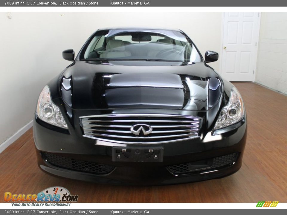 2009 Infiniti G 37 Convertible Black Obsidian / Stone Photo #13