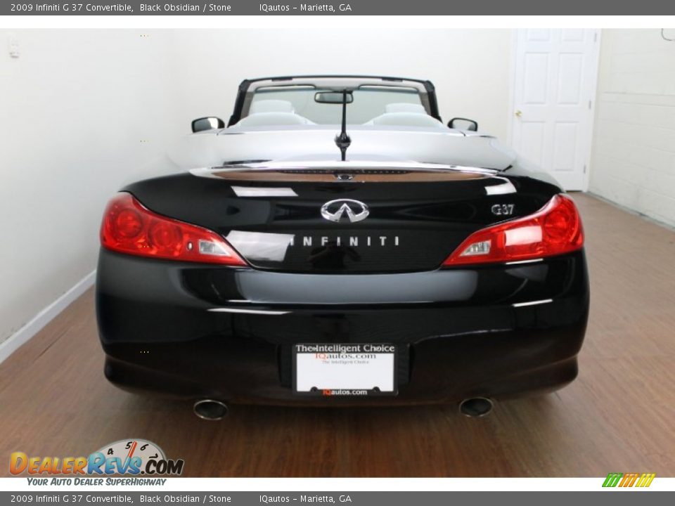 2009 Infiniti G 37 Convertible Black Obsidian / Stone Photo #14