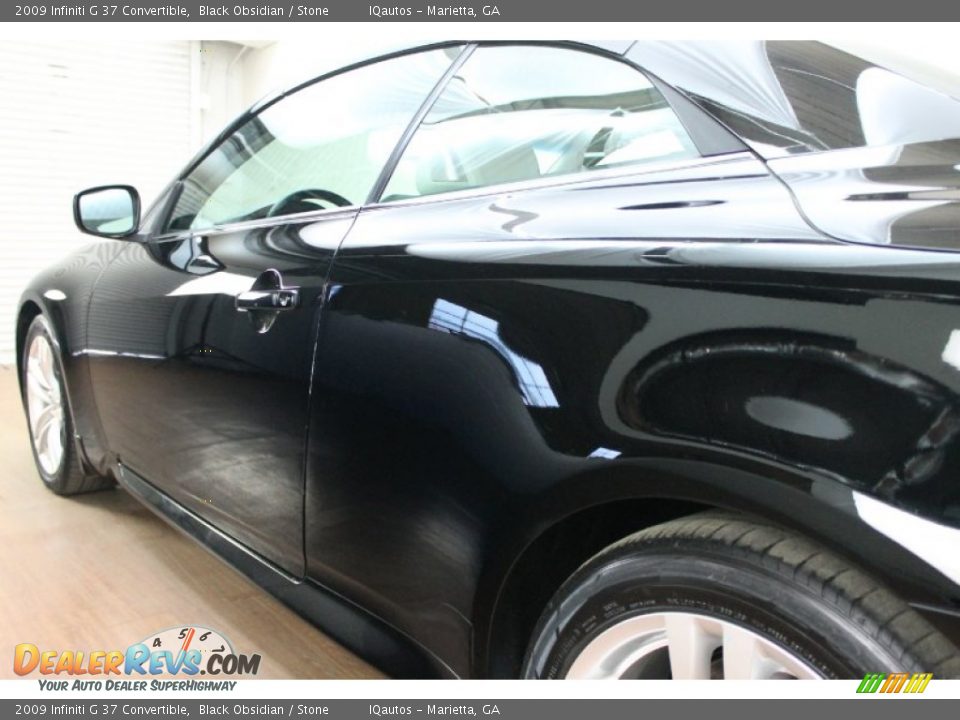 2009 Infiniti G 37 Convertible Black Obsidian / Stone Photo #15