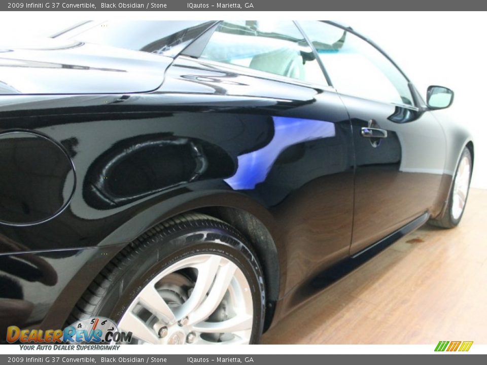 2009 Infiniti G 37 Convertible Black Obsidian / Stone Photo #16