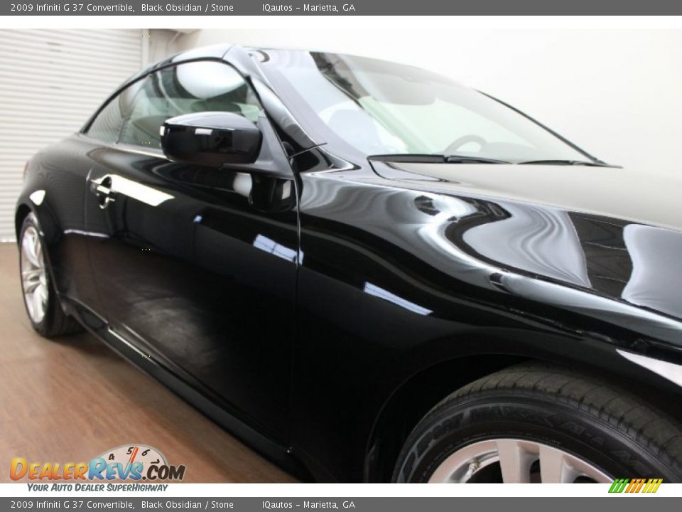2009 Infiniti G 37 Convertible Black Obsidian / Stone Photo #17
