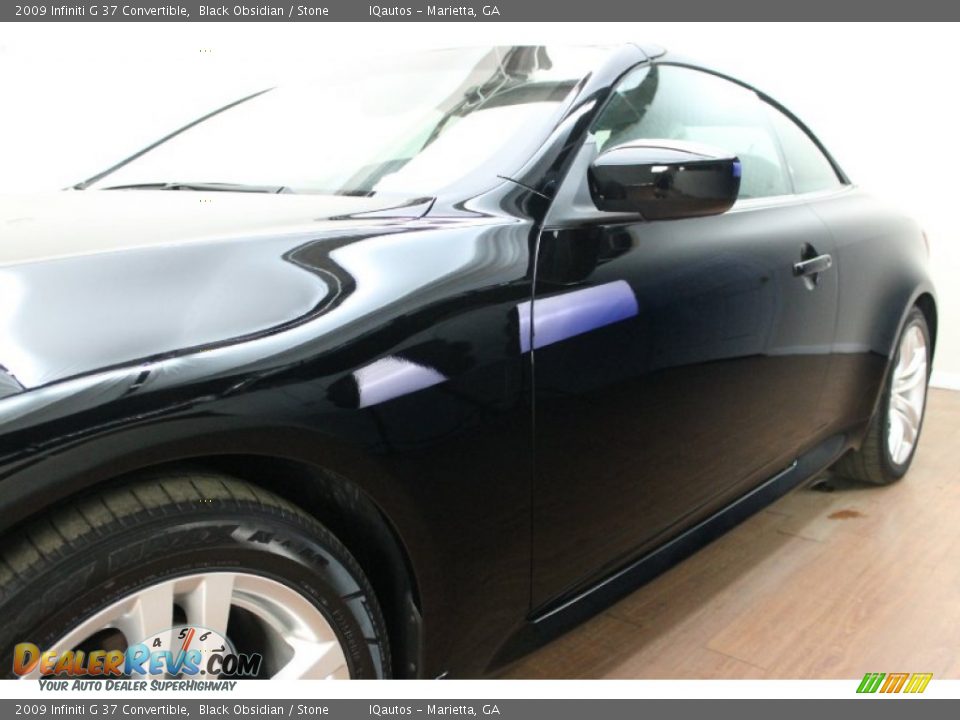 2009 Infiniti G 37 Convertible Black Obsidian / Stone Photo #18
