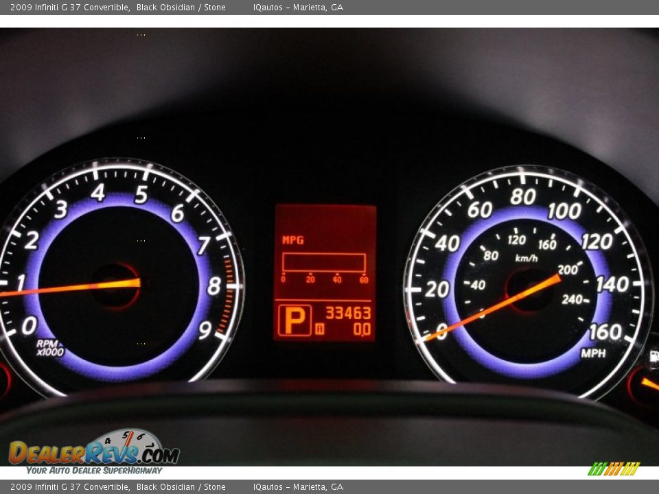 2009 Infiniti G 37 Convertible Black Obsidian / Stone Photo #23