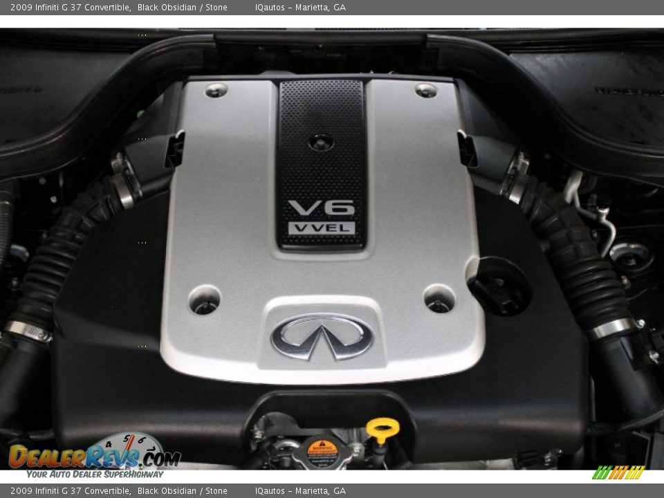 2009 Infiniti G 37 Convertible Black Obsidian / Stone Photo #24
