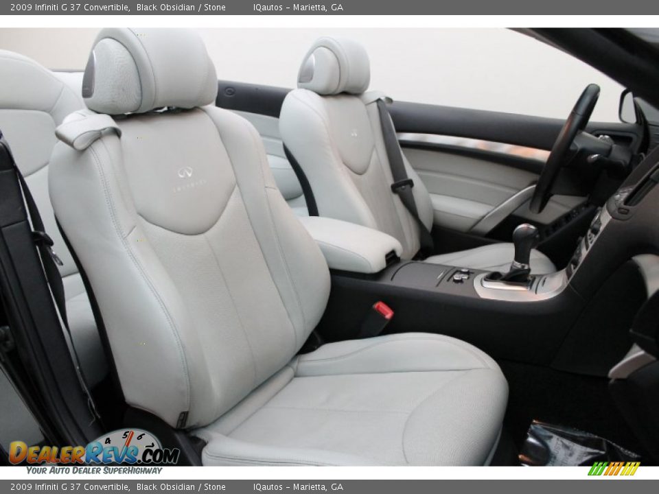 2009 Infiniti G 37 Convertible Black Obsidian / Stone Photo #25