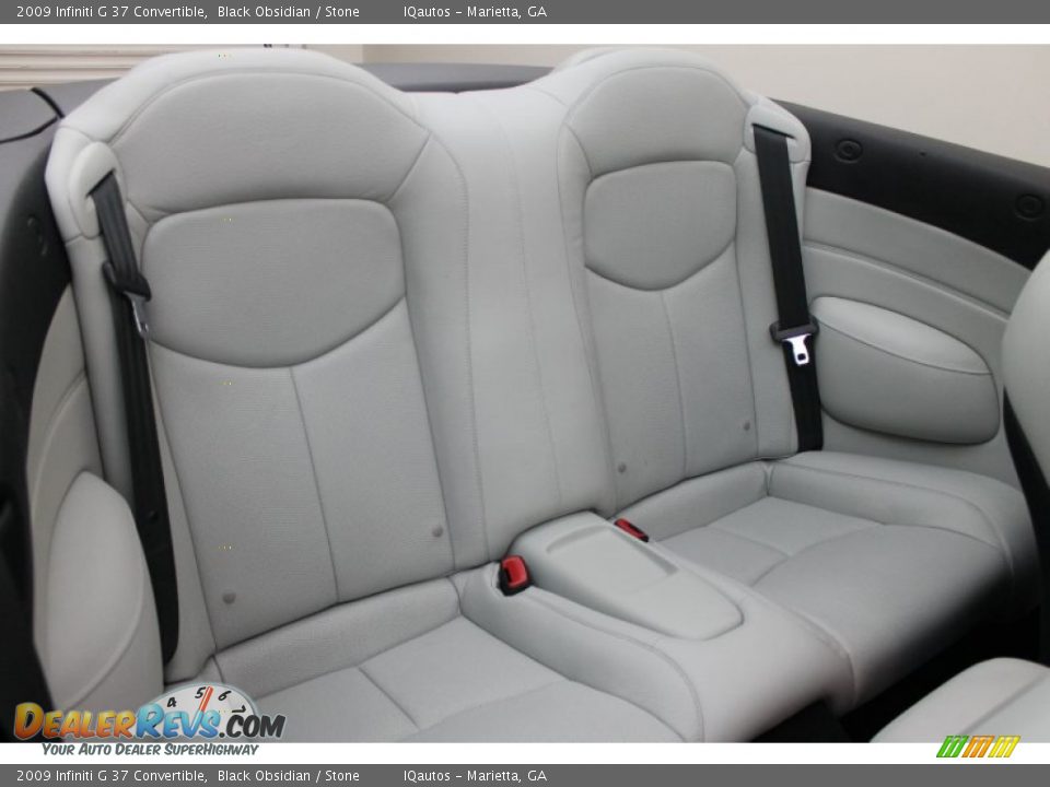2009 Infiniti G 37 Convertible Black Obsidian / Stone Photo #26