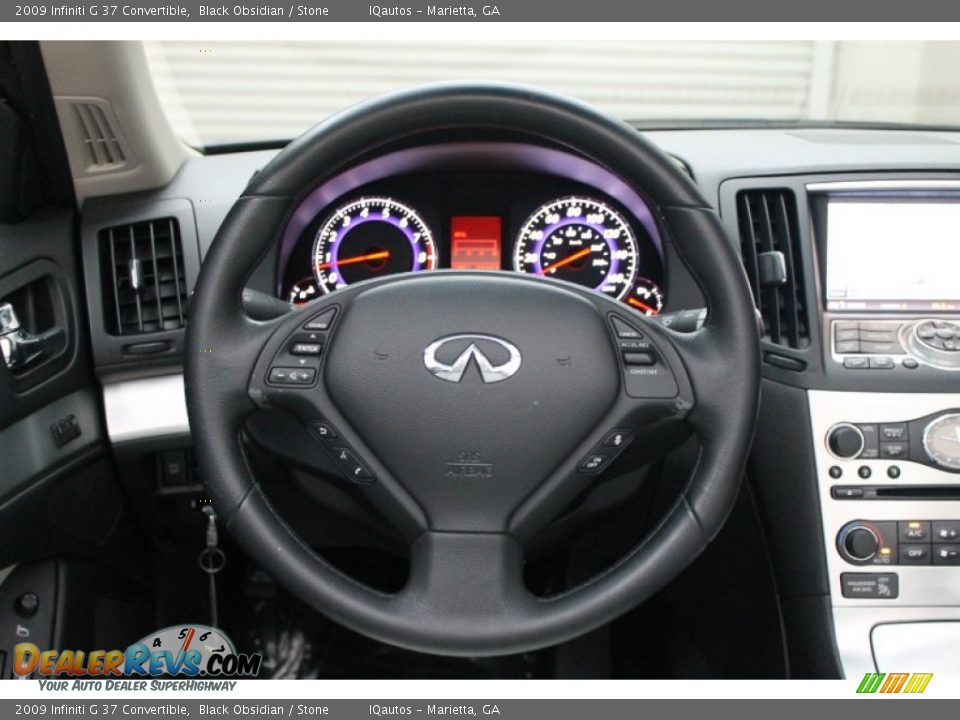 2009 Infiniti G 37 Convertible Black Obsidian / Stone Photo #33