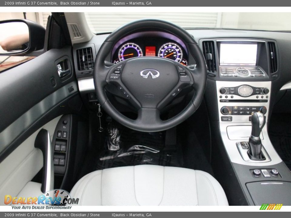 2009 Infiniti G 37 Convertible Black Obsidian / Stone Photo #34