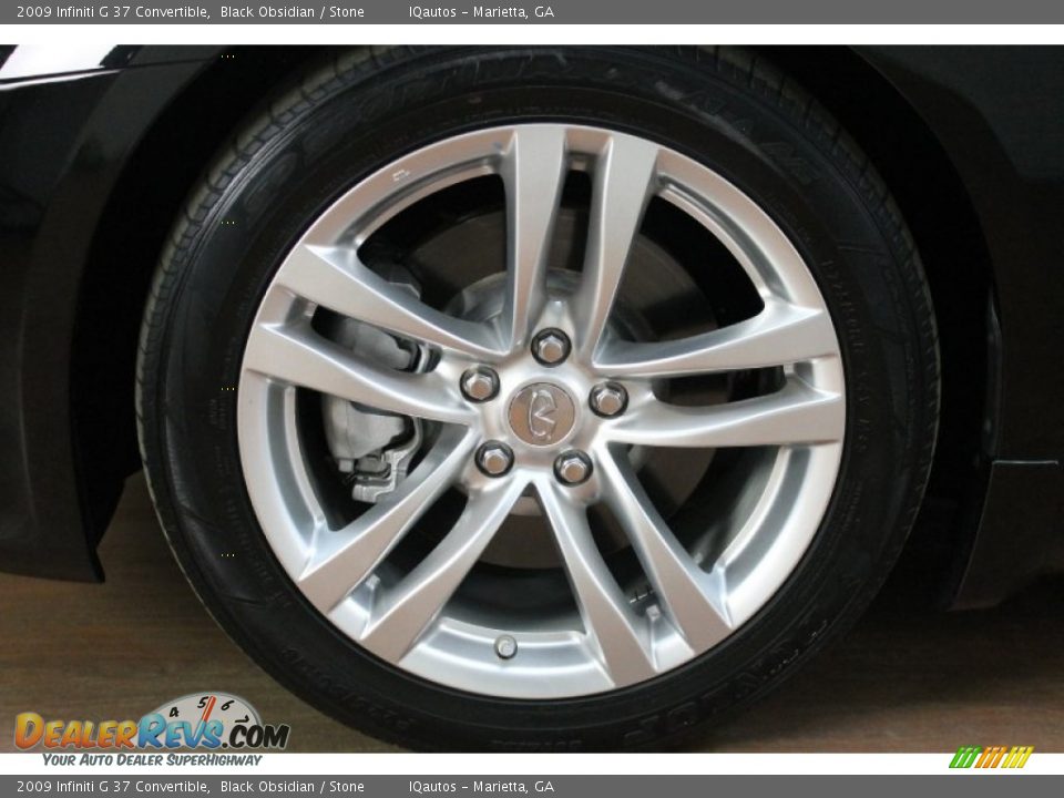 2009 Infiniti G 37 Convertible Black Obsidian / Stone Photo #36