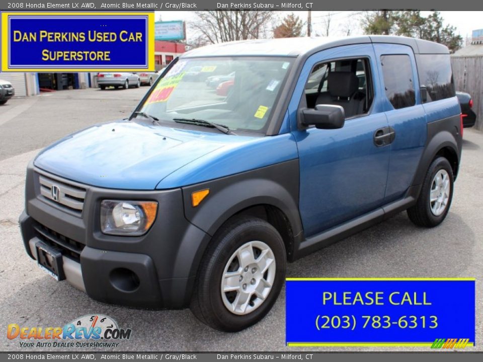 2008 Honda Element LX AWD Atomic Blue Metallic / Gray/Black Photo #1