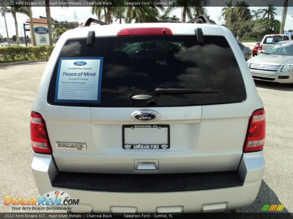 2012 Ford Escape XLT Ingot Silver Metallic / Charcoal Black Photo #7