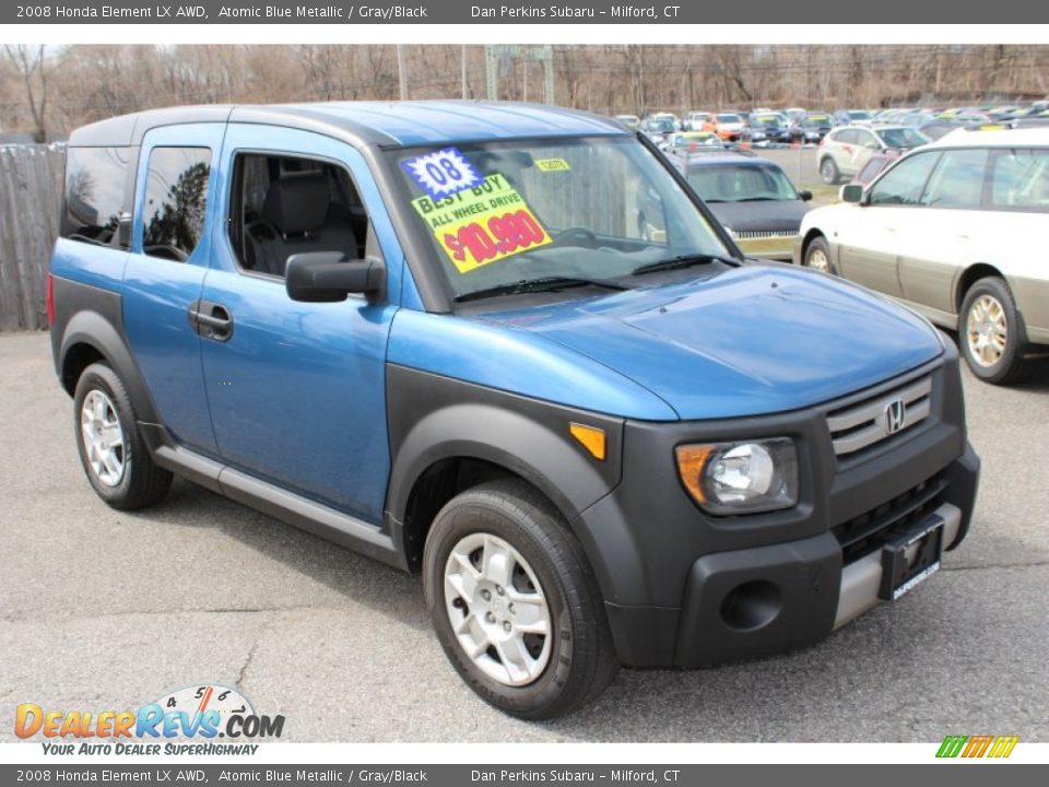 2008 Honda Element LX AWD Atomic Blue Metallic / Gray/Black Photo #3