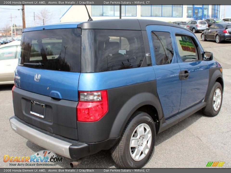 2008 Honda Element LX AWD Atomic Blue Metallic / Gray/Black Photo #6
