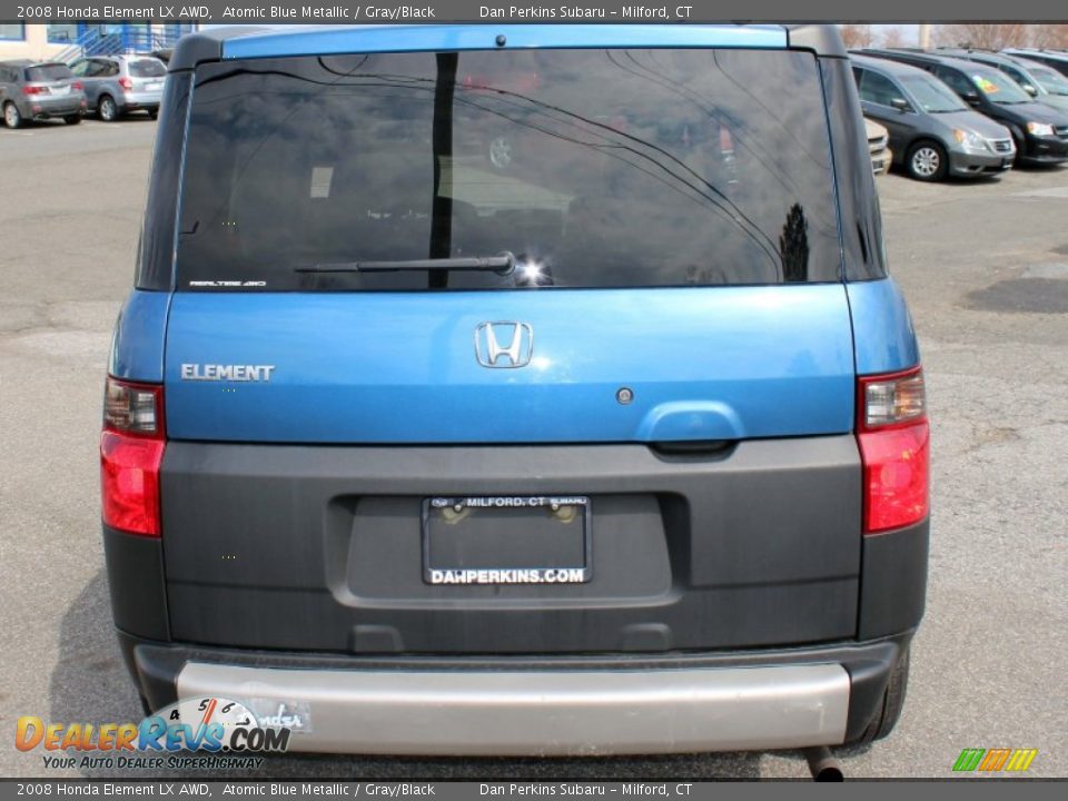 2008 Honda Element LX AWD Atomic Blue Metallic / Gray/Black Photo #7