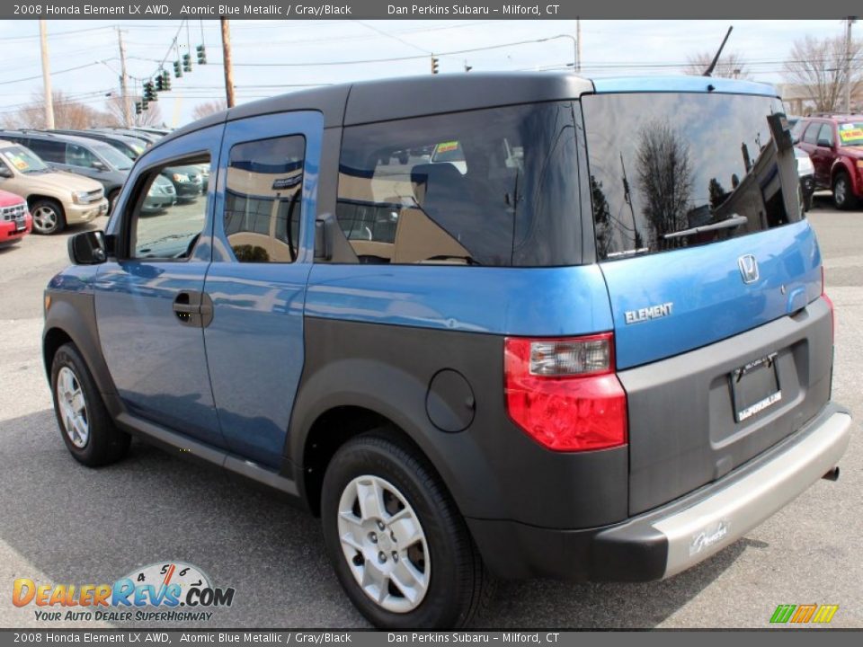 2008 Honda Element LX AWD Atomic Blue Metallic / Gray/Black Photo #10