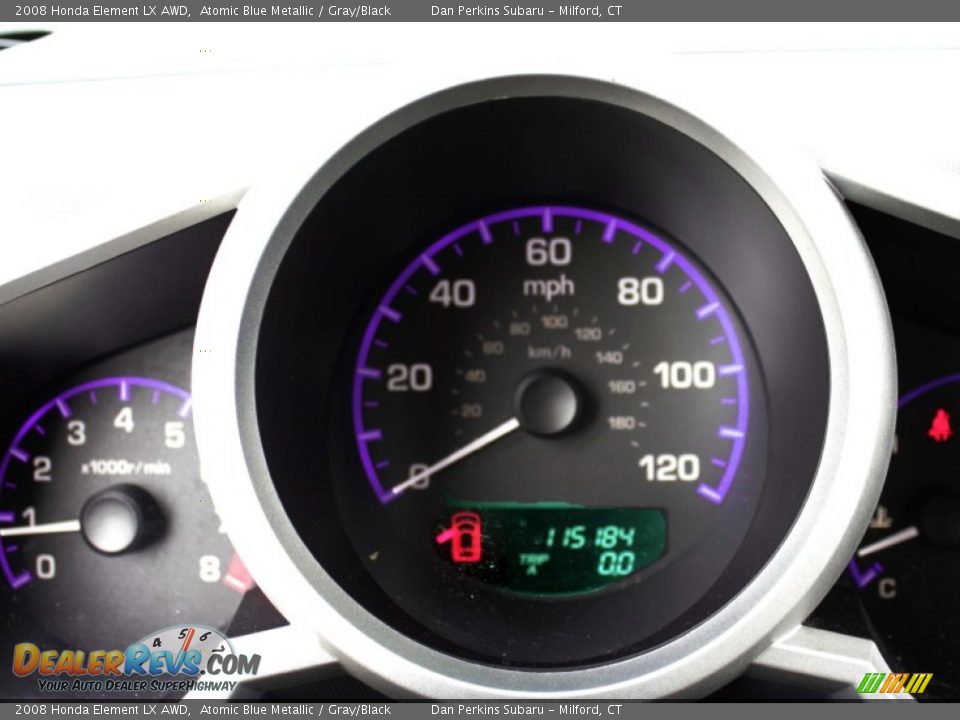 2008 Honda Element LX AWD Atomic Blue Metallic / Gray/Black Photo #16