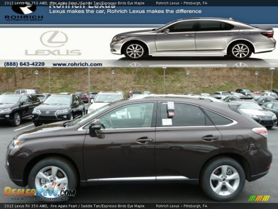 2013 Lexus RX 350 AWD Fire Agate Pearl / Saddle Tan/Espresso Birds Eye Maple Photo #1
