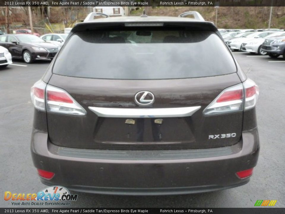 2013 Lexus RX 350 AWD Fire Agate Pearl / Saddle Tan/Espresso Birds Eye Maple Photo #3